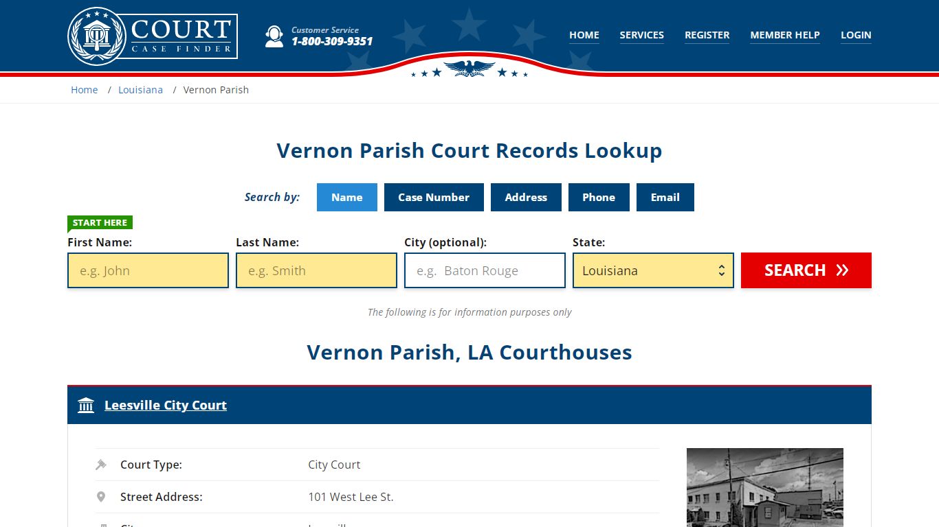 Vernon Parish Court Records | LA Case Lookup